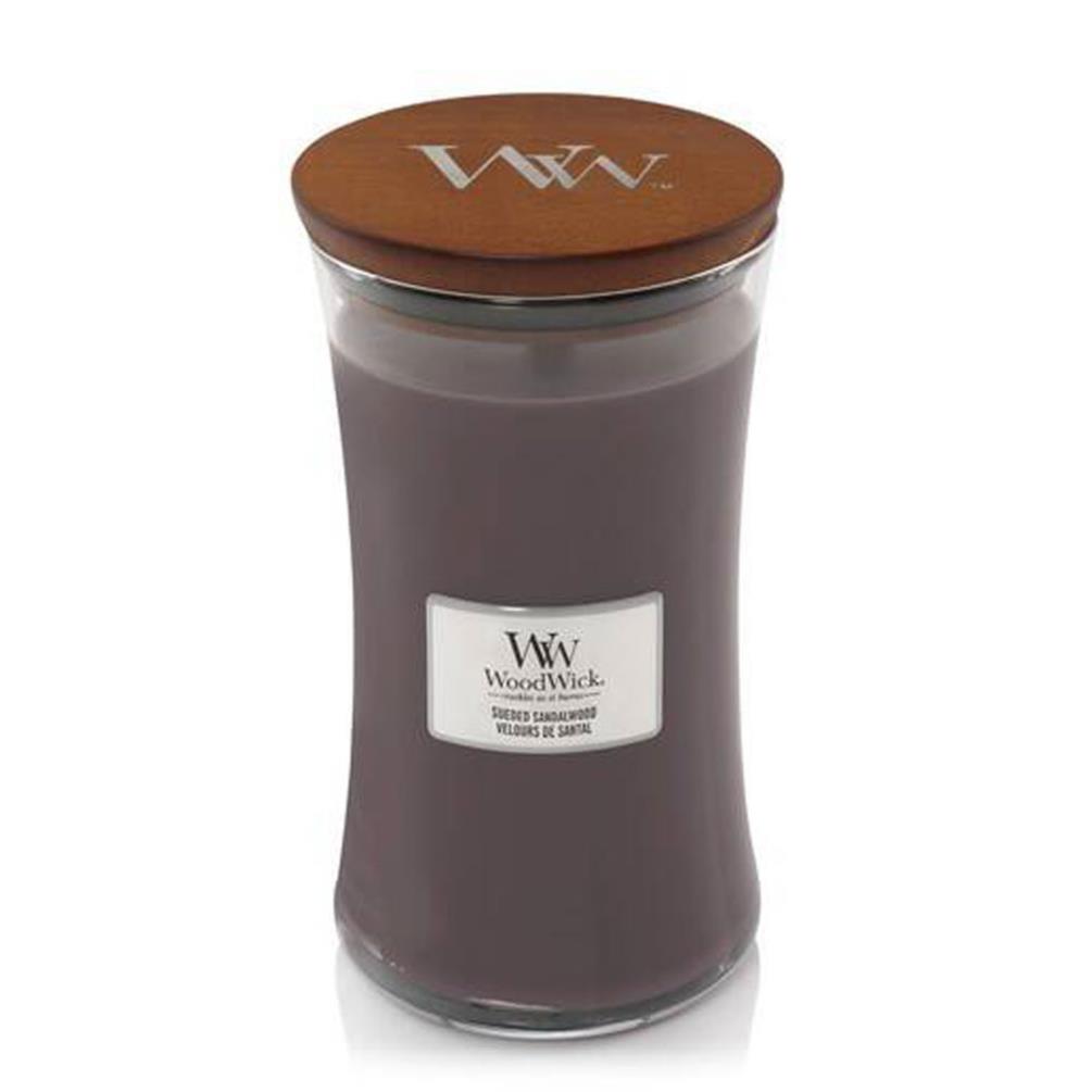 WoodWick Sueded Sandalwood Large Hourglass Candle Extra Image 1